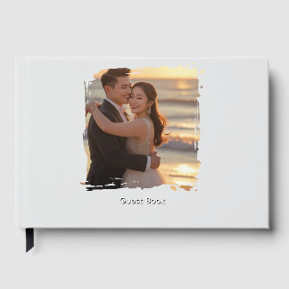 D'or Livre d'invité mariage