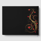 D'or Livre d'invité mariage (Verso)