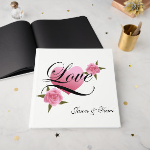D'or Livre d'invité mariage