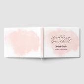 D'or Livre d'invité mariage Aquarelle Peach Wash Soft (Complet)