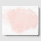 D'or Livre d'invité mariage Aquarelle Peach Wash Soft (Verso)