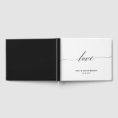 D'or Livre d'invité mariage avec Love Script, Élégant (Complet)