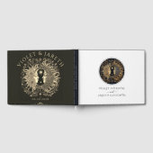D'or Livre d'invité Mariage Celestial Sun Moon (Complet)