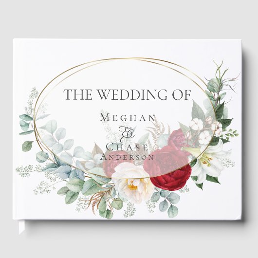 D'or Livre d'invité mariage | Côte d'Ivoire - Bourgogne (Recto)