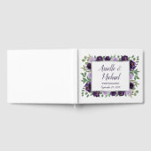 D'or Livre d'invité Mariage d'Aquarelle Florale d'Argen (Complet)