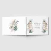 D'or Livre d'invité Mariage de Monstera Orchidée tropic (Complet)