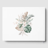 D'or Livre d'invité Mariage de Monstera Orchidée tropic (Verso)