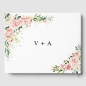 D'or Livre d'invité Mariage de Roses Roses Roses Roses  (Verso)