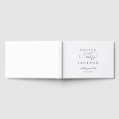 D'or Livre d'invité mariage de script romantique simple (Complet)