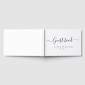 D'or Livre d'invité mariage de script simple et élégant (Complet)