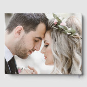 D'or Livre d'invité Mariage des tulipes d'aquarelle ros (Verso)