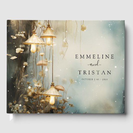 D'or Livre d'invité Mariage enchanté (Recto)