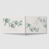 D'or Livre d'invité mariage | Eucalyptus argenté (Complet)