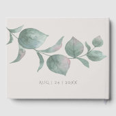D'or Livre d'invité mariage | Eucalyptus argenté (Verso)