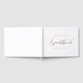 D'or Livre d'invité Mariage Gold Script (Complet)