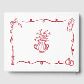 D'or Livre d'invité mariage main lunaire tiré (Verso)