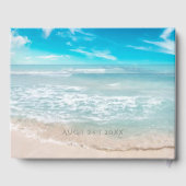 D'or Livre d'invité mariage | Monogramme moderne géomét (Verso)