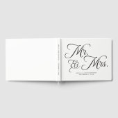 D'or Livre d'invité mariage, Mr & Mrs, noir et blanc (Complet)
