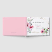 D'or Livre d'invité mariage | Papillons rose aquarelle (Complet)