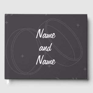 D'or livre d'invité mariage personnalisable