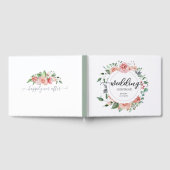 D'or Livre d'invité Mariage Pink Magnolia (Complet)