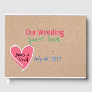 D'or Livre d'invité Mariage pour l'artisanat amusant