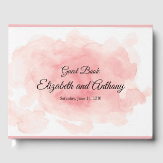 D'or Livre d'invité Mariage rose