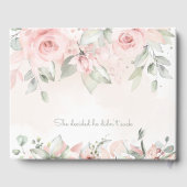 D'or Livre d'invité Mariage Rose (Verso)