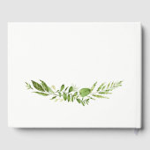 D'or Livre d'invité Mariage rustique Feuille de verdure (Verso)