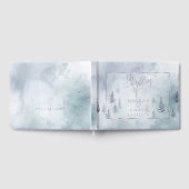 D'or Livre d'invité mariage | Silver Blue Winter Wonder (Complet)