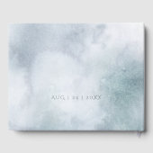 D'or Livre d'invité mariage | Silver Blue Winter Wonder (Verso)