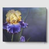 D'or Livre d'invité Mariage Violet et Jaune Iris (Verso)