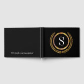 D'or Livre d'invité Monogramme sophistiqué (Complet)