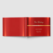 D'or Livre d'invité rouge simple (Complet)