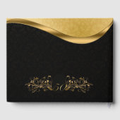 D'or Livre d'invité sur mesure du 50e anniversaire noir (Verso)