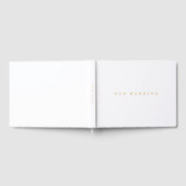 D'or Livre d'invité très simple et minimal du mariage (Complet)
