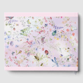 D'or Livre d'invité Whimsical Fleur sauvage rose (Verso)