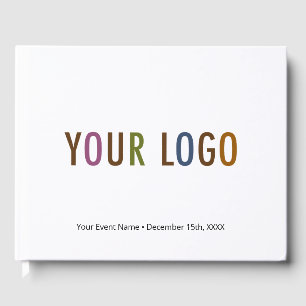 D'or Livre d'invité White Business Logo personnalisé de