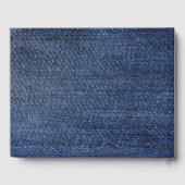 D'or Livre D'Invités Blue Jean Denim Et Lace Mariage (Verso)