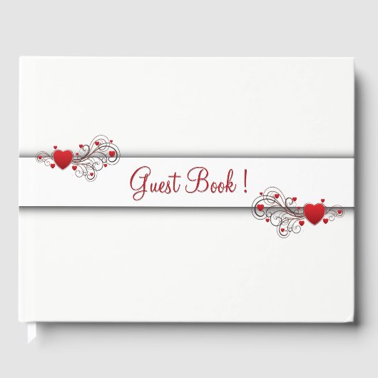 D'or Livre d'invités Coeurs (Recto)