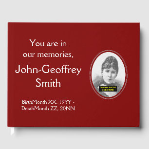 D'or Livre d'invités commémoratif/funérailles respectab