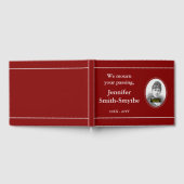 D'or Livre d'invités commémoratif/funéraire simple et t (Complet)