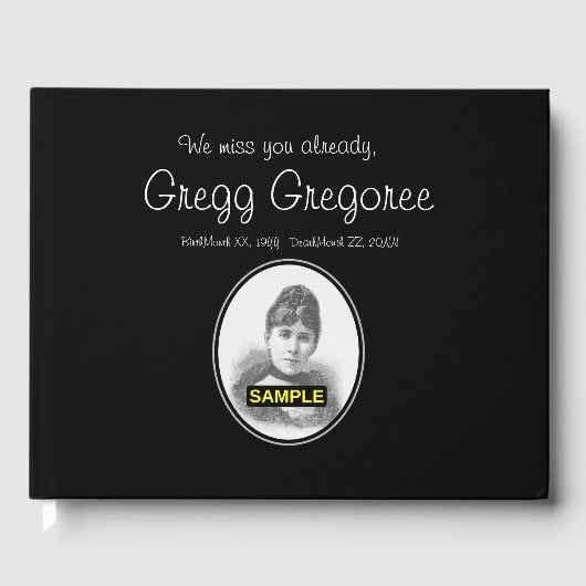 D'or Livre d'invités commémoratif simple et ordinaire (Recto)