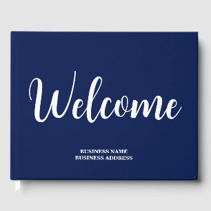 D'or Livre d'invités de bienvenue personnalisé