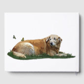 D'or Livre d'invités de chiens de races mixtes du Labra (Verso)