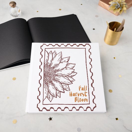 D'or Livre d'invités des devis d'automne (Recto ouvert)