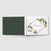 D'or Livre d'invités du cadre de roses blanches (Complet)