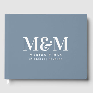 D'or Livre d'invités Dusty Blue 01