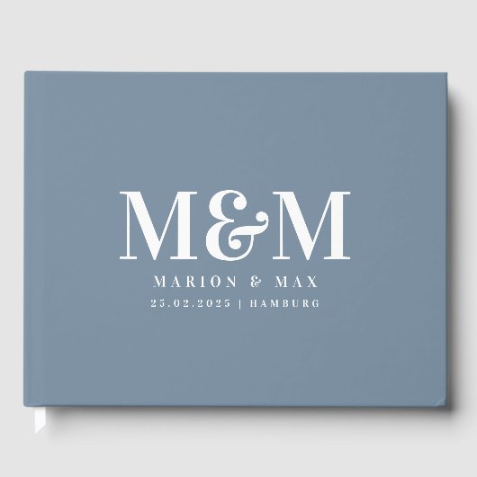 D'or Livre d'invités Dusty Blue 01 (Recto)