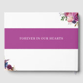 D'or Livre d'invités funéraires aux fleurs d'aquarelle  (Verso)